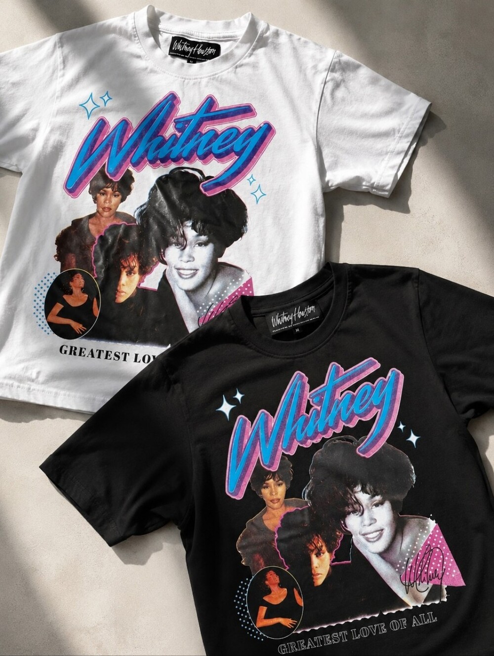 WHITNEY HOUSTON Girls Large Graphic Tee Greatest Love Of All Top